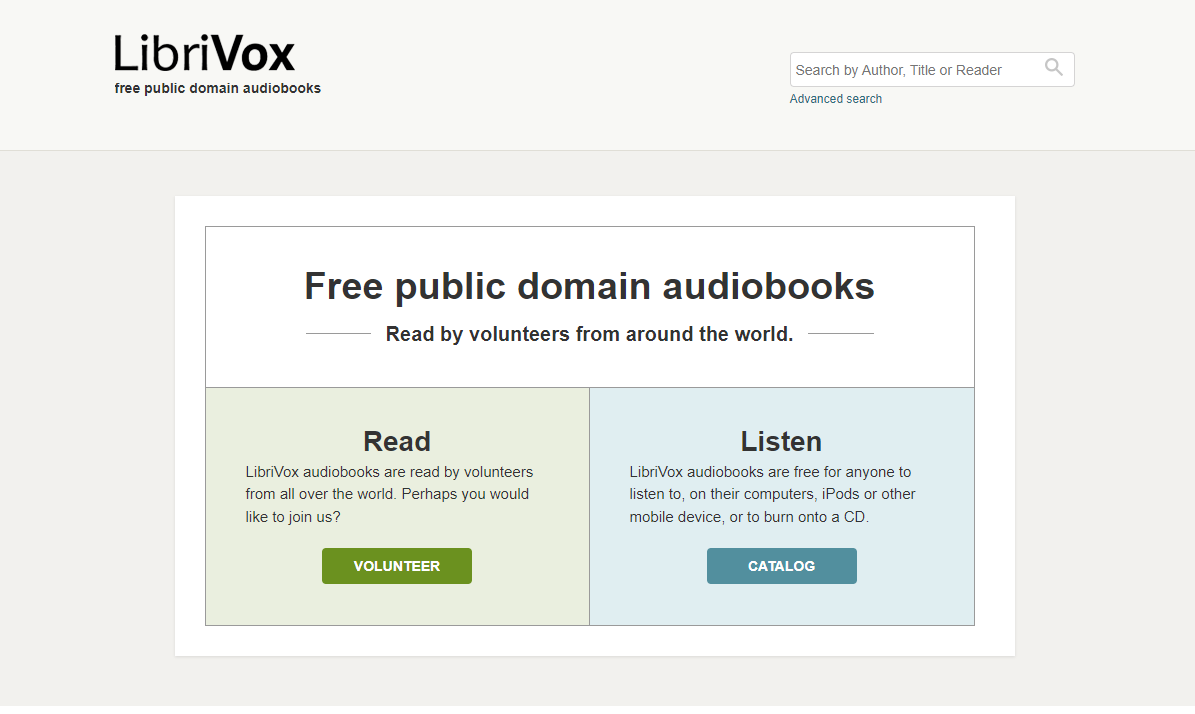 LibriVox免费公益有声读物网站插图 LibriVox免费公益有声读物网站插图