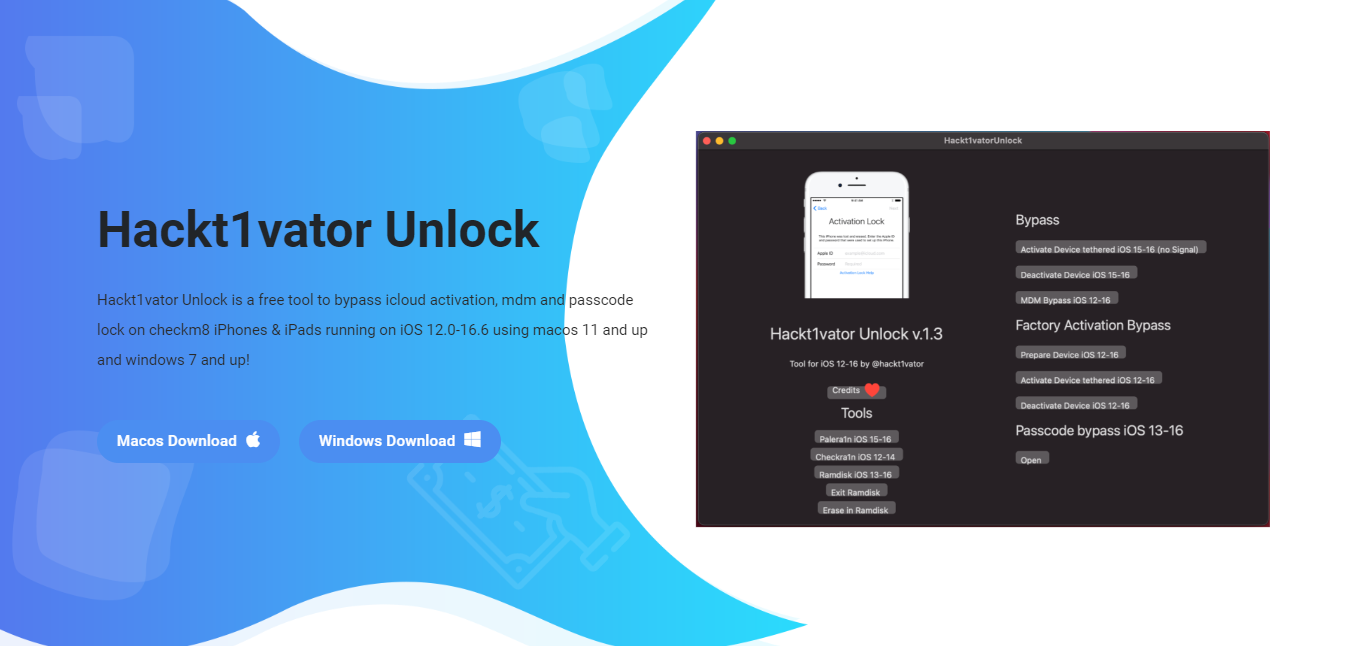 免费绕过苹果设备MDM锁&密码界面 – Hackt1vator Unlock-果粉交流论坛-万能板块-榆桦源码网