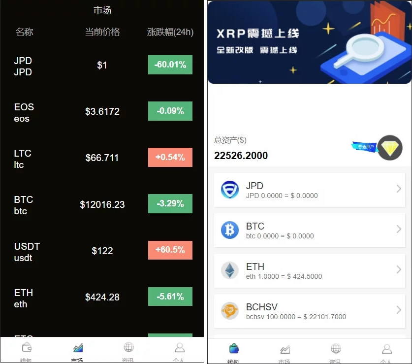 多币种区块链交易所 / 存取功能齐全 / 最新价格走势-榆桦源码网